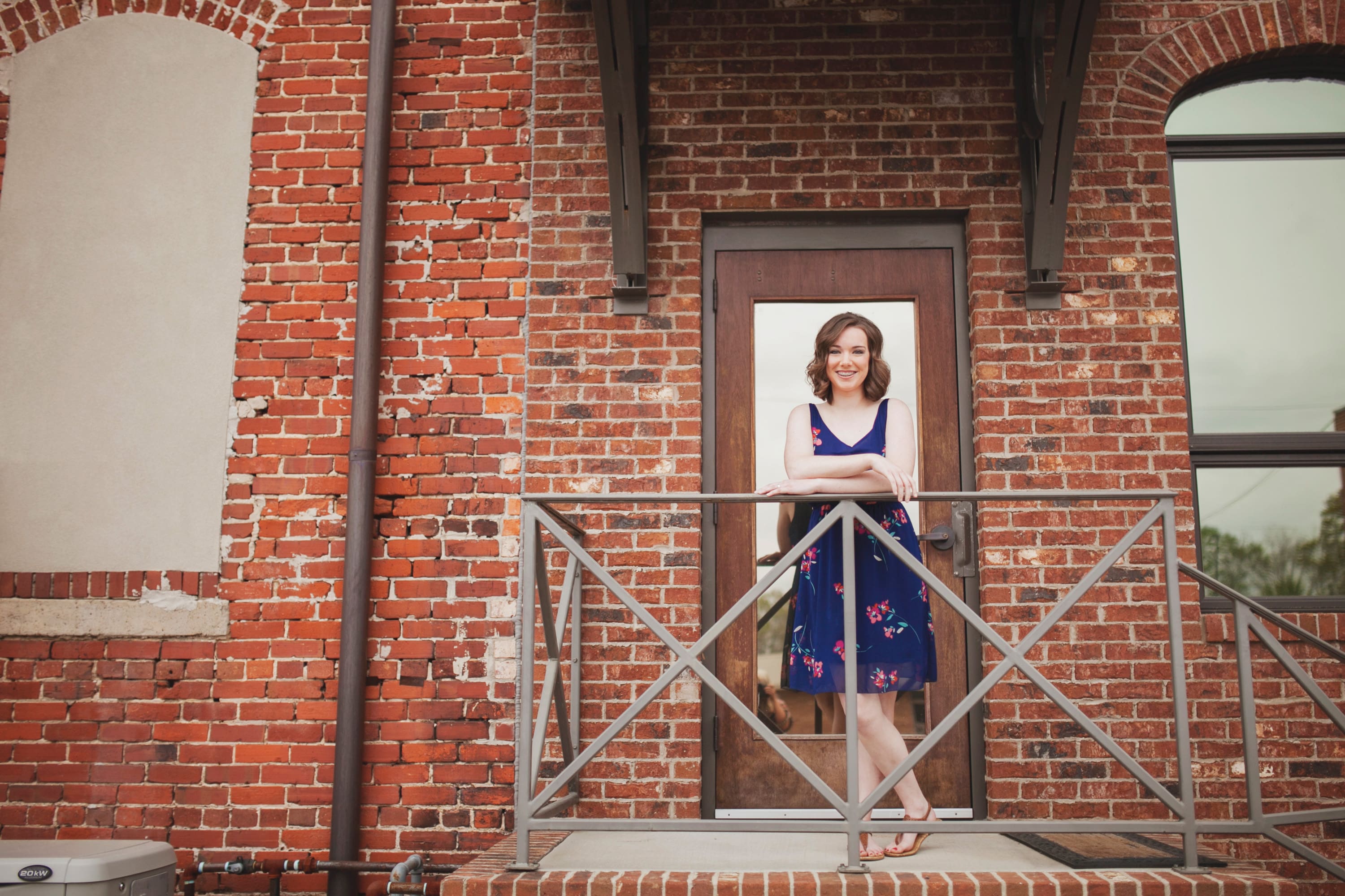 Vibrant downtown senior portraits