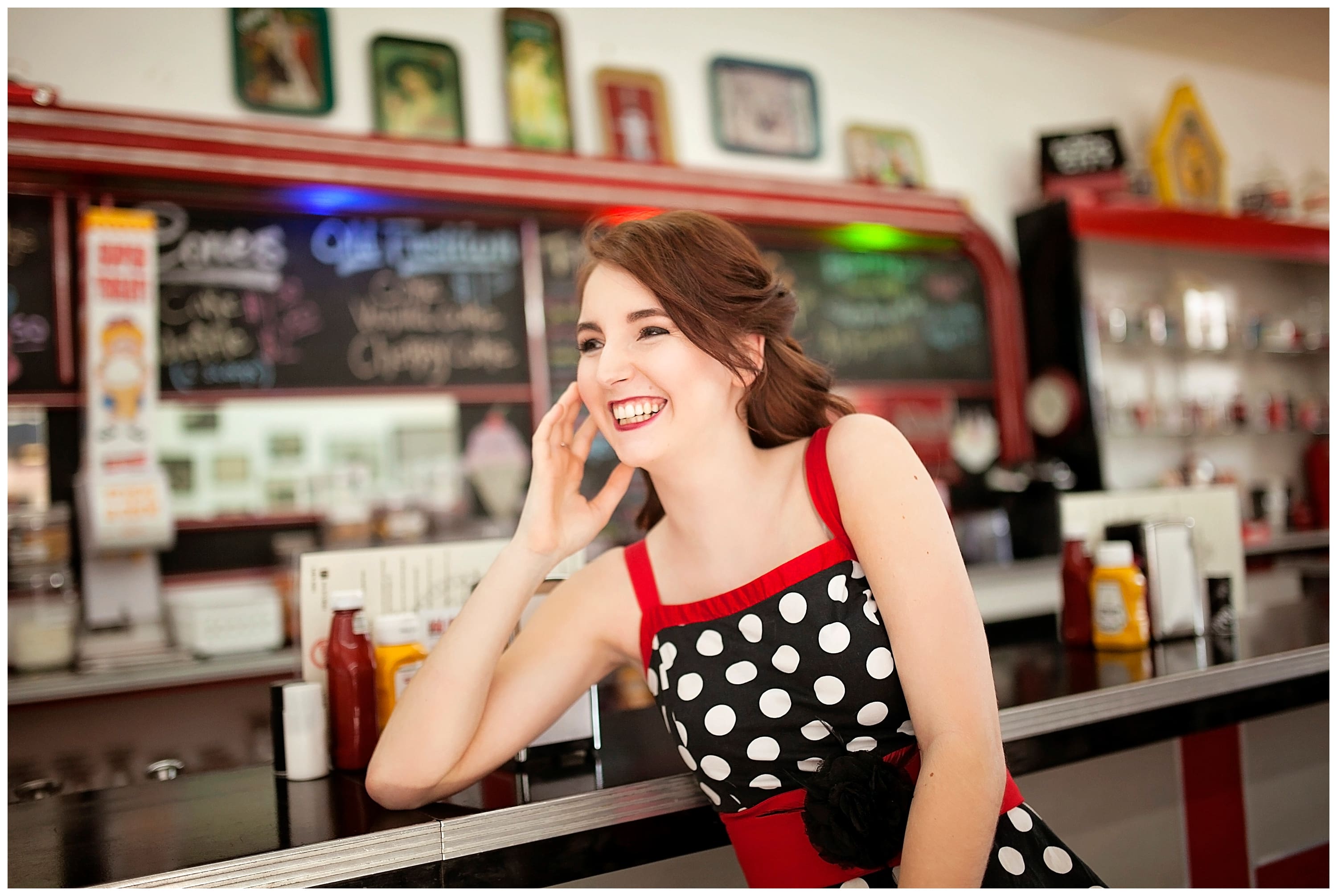 Soda fountain photo session