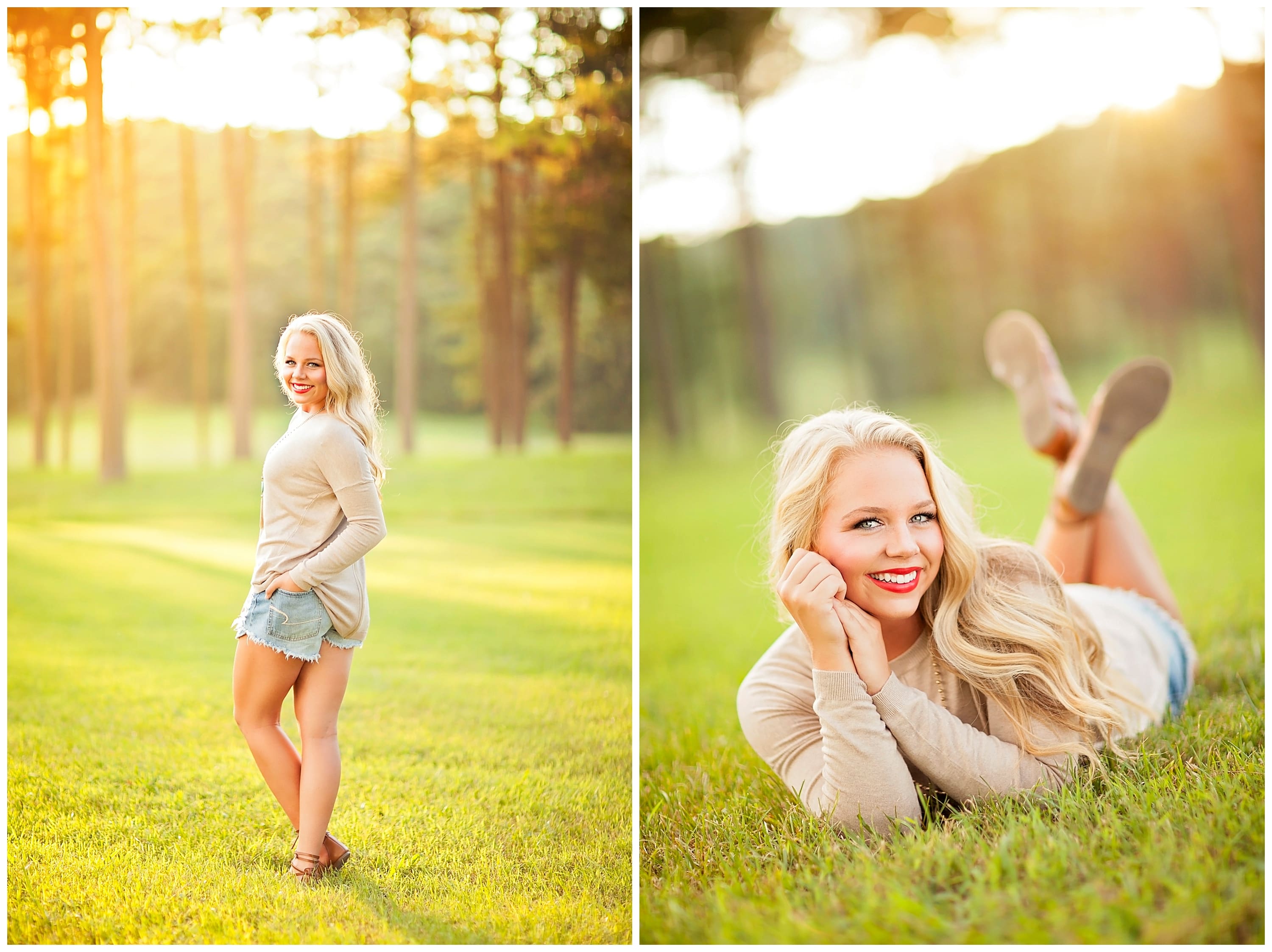 High school senior posing