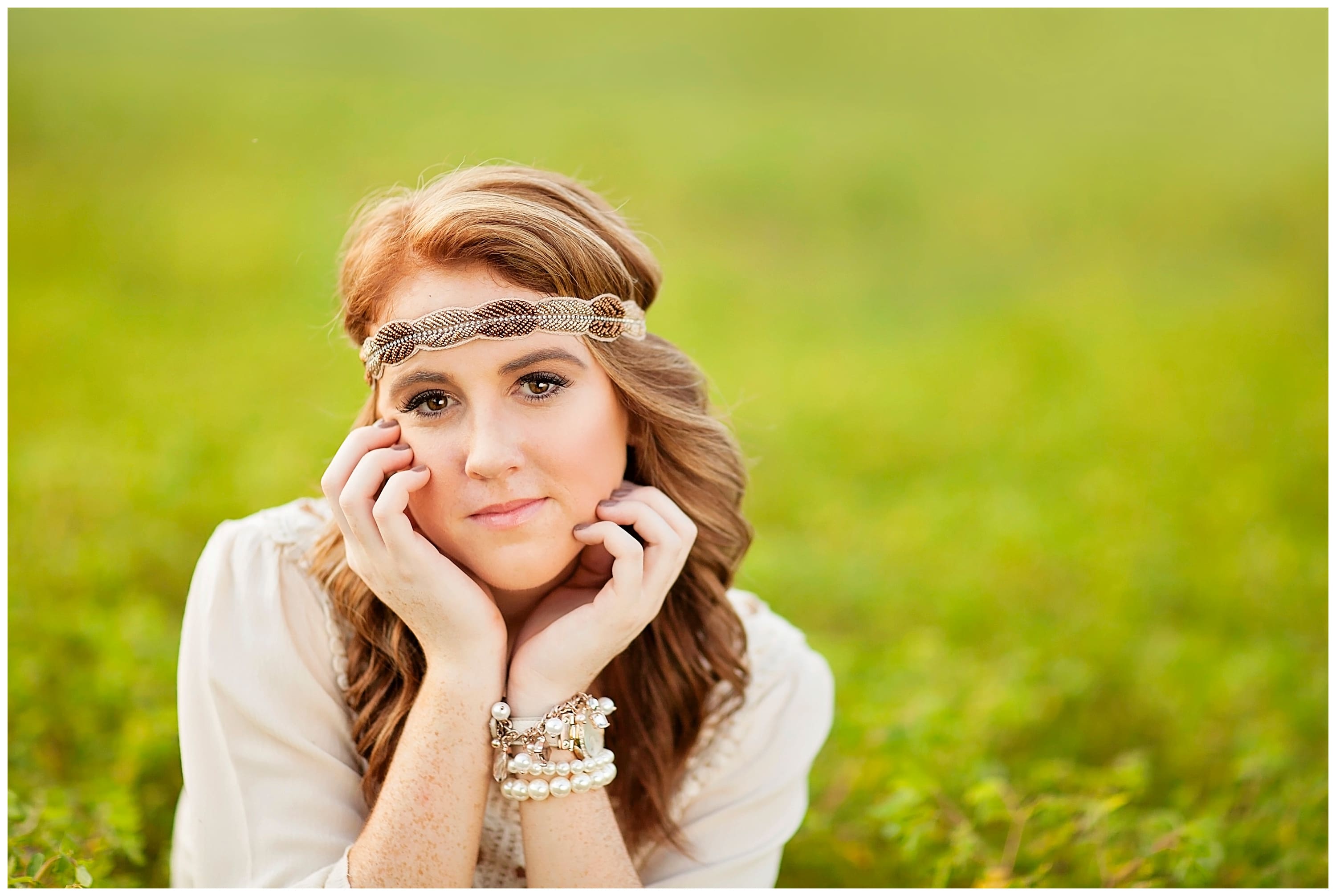 High school senior posing