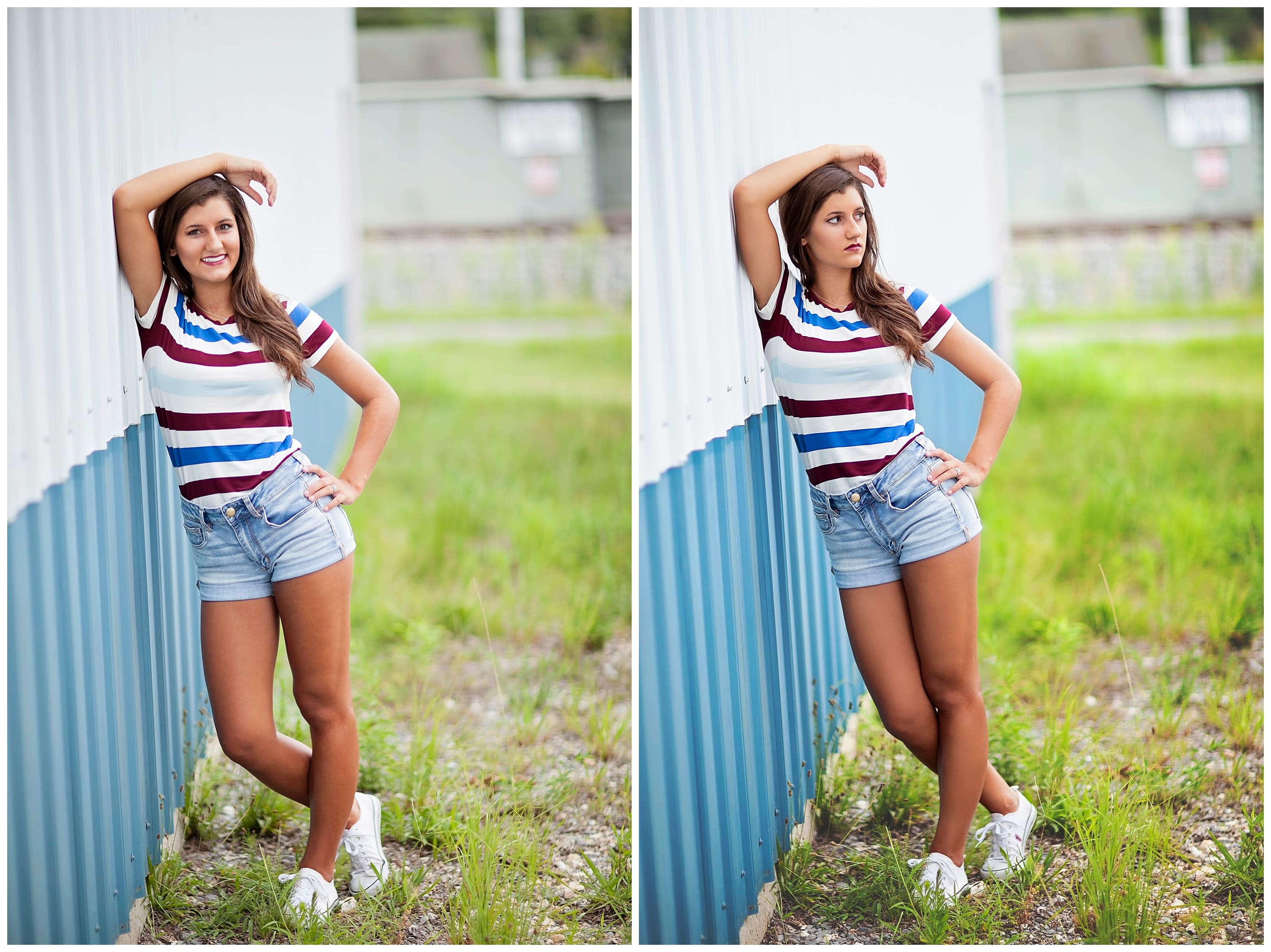 High school senior posing