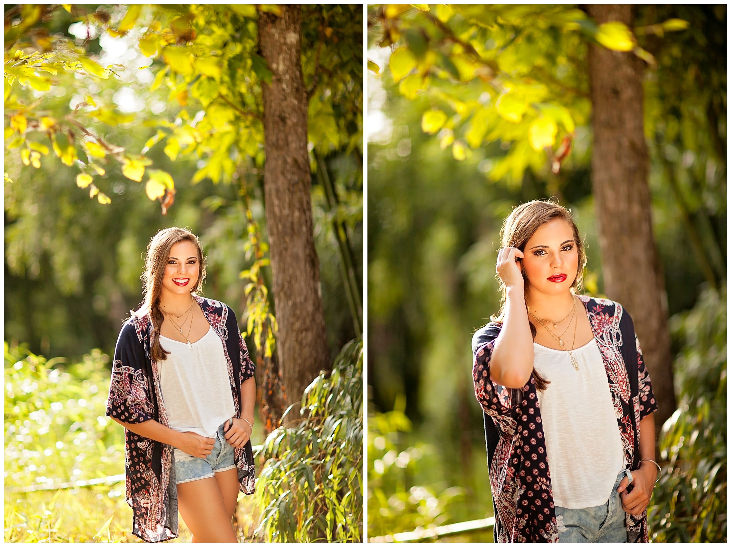 High school senior posing