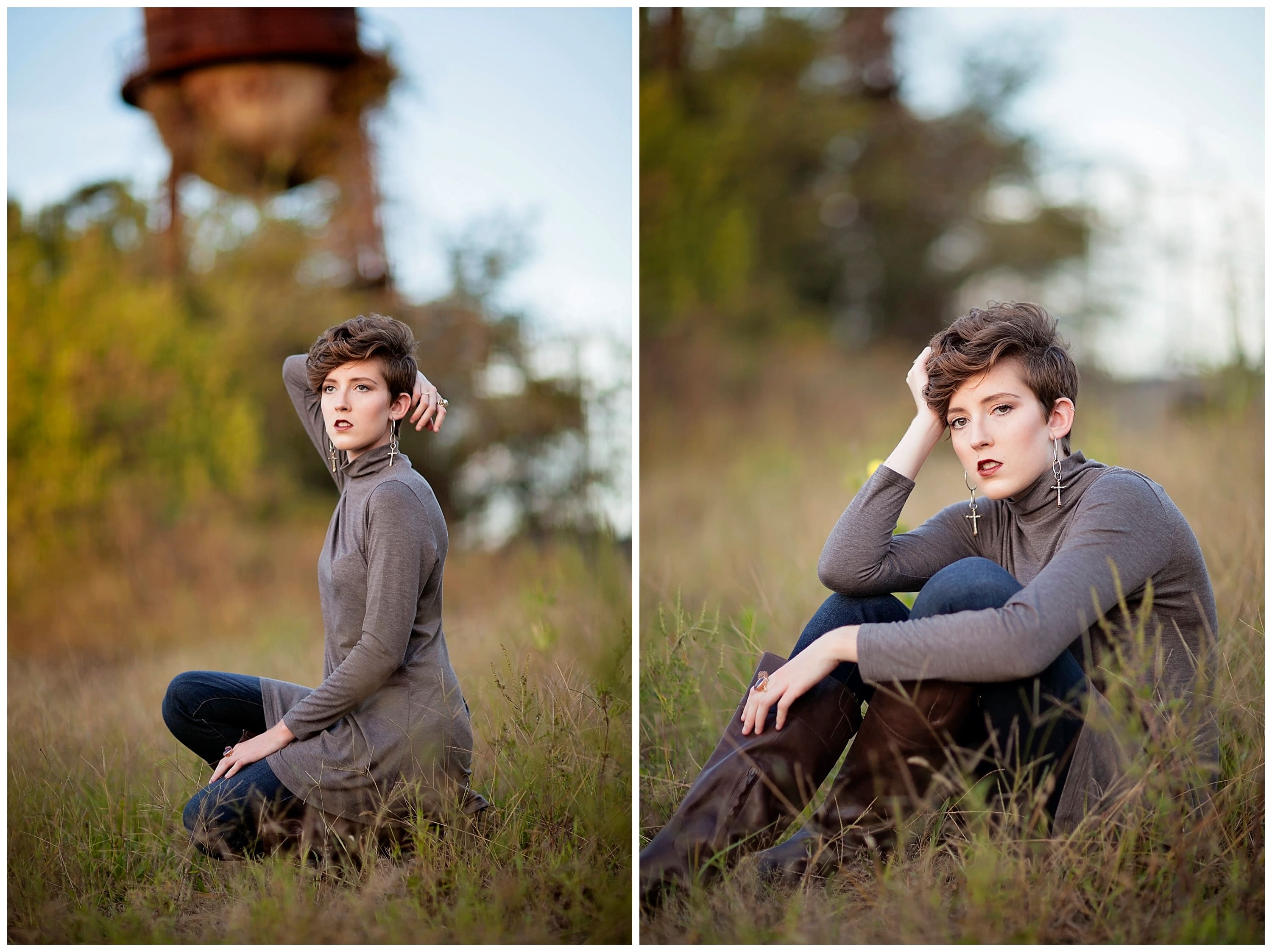 High school senior posing