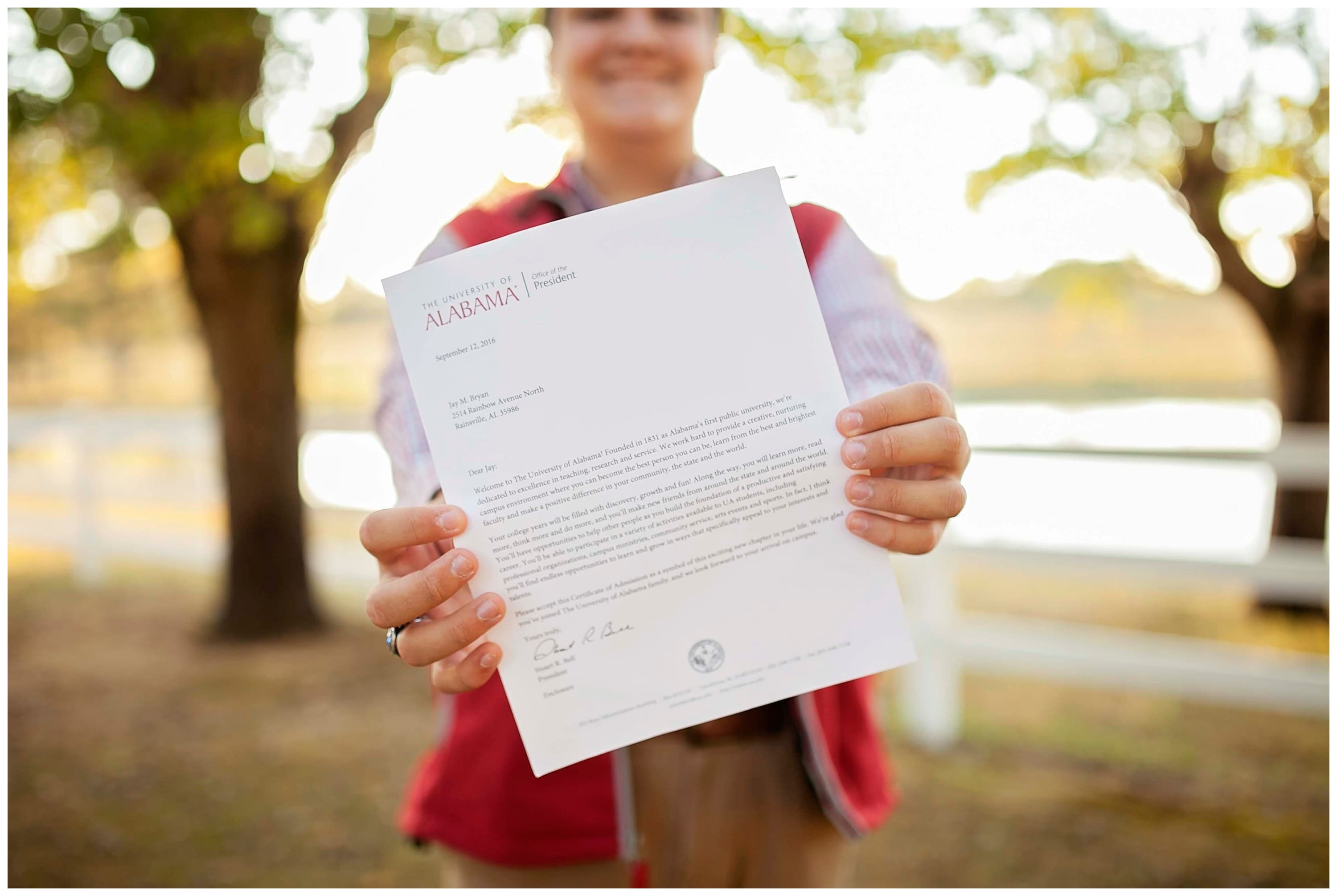 University of Alabama senior portraits